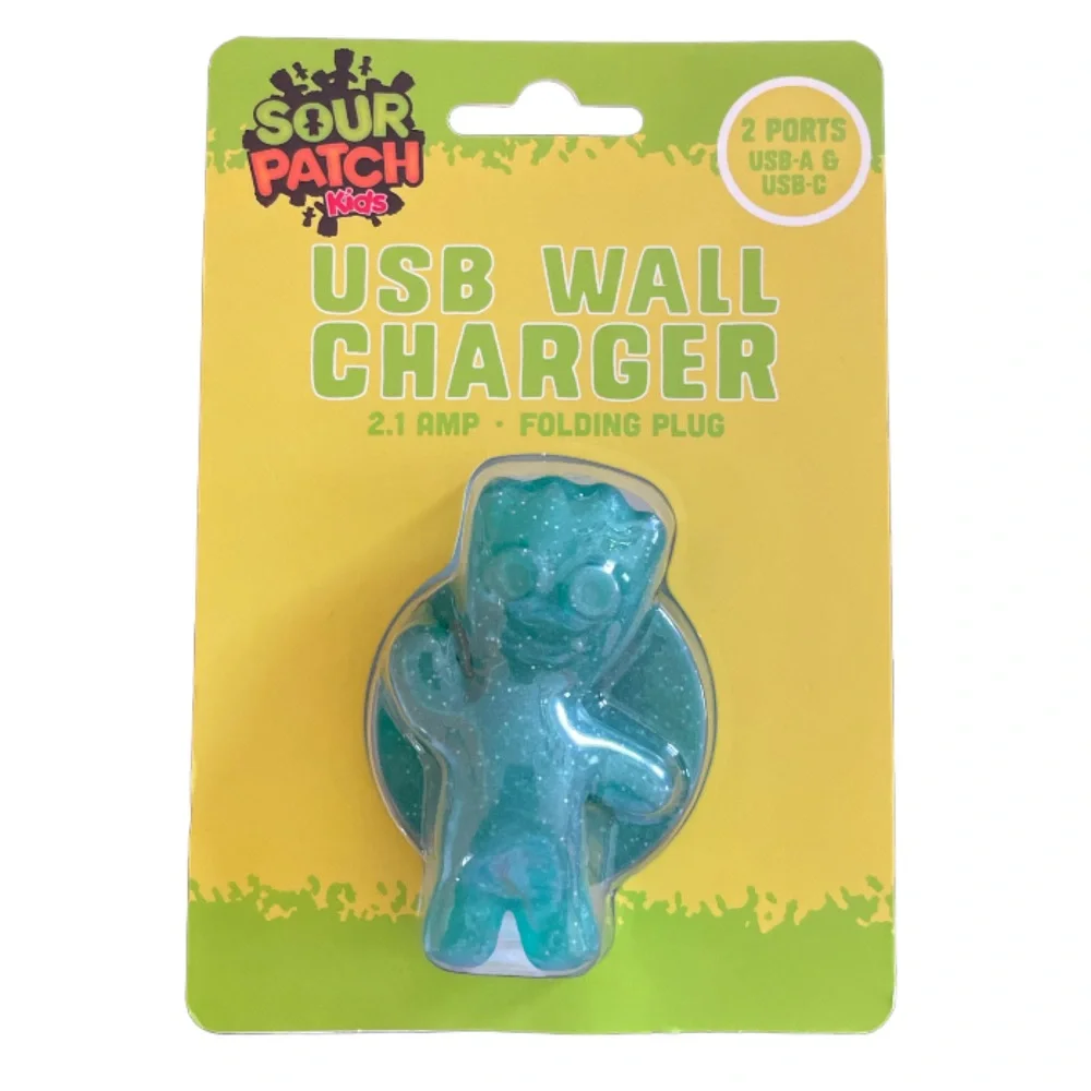 Sour Patch Kids 2 Ports Folding Wall Charger USB A USB C